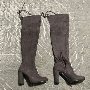Cute Gray Heel Boots!
